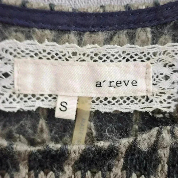 Anthropologie Areve Scoop Neck 3/4 Sleeve Knit  Sweater Flare Bottom Women's S - Picture 8 of 10